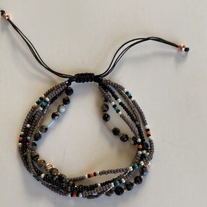 Wild in Africa adjustable beaded bracelet